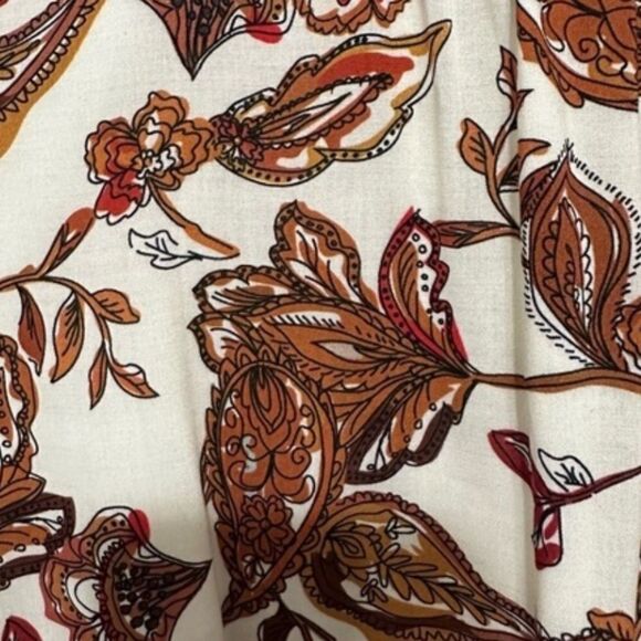 Anna Cate Popover Blouse Top Women's Floral Puff Sleeve Ruffle Neck - Picture 6 of 7